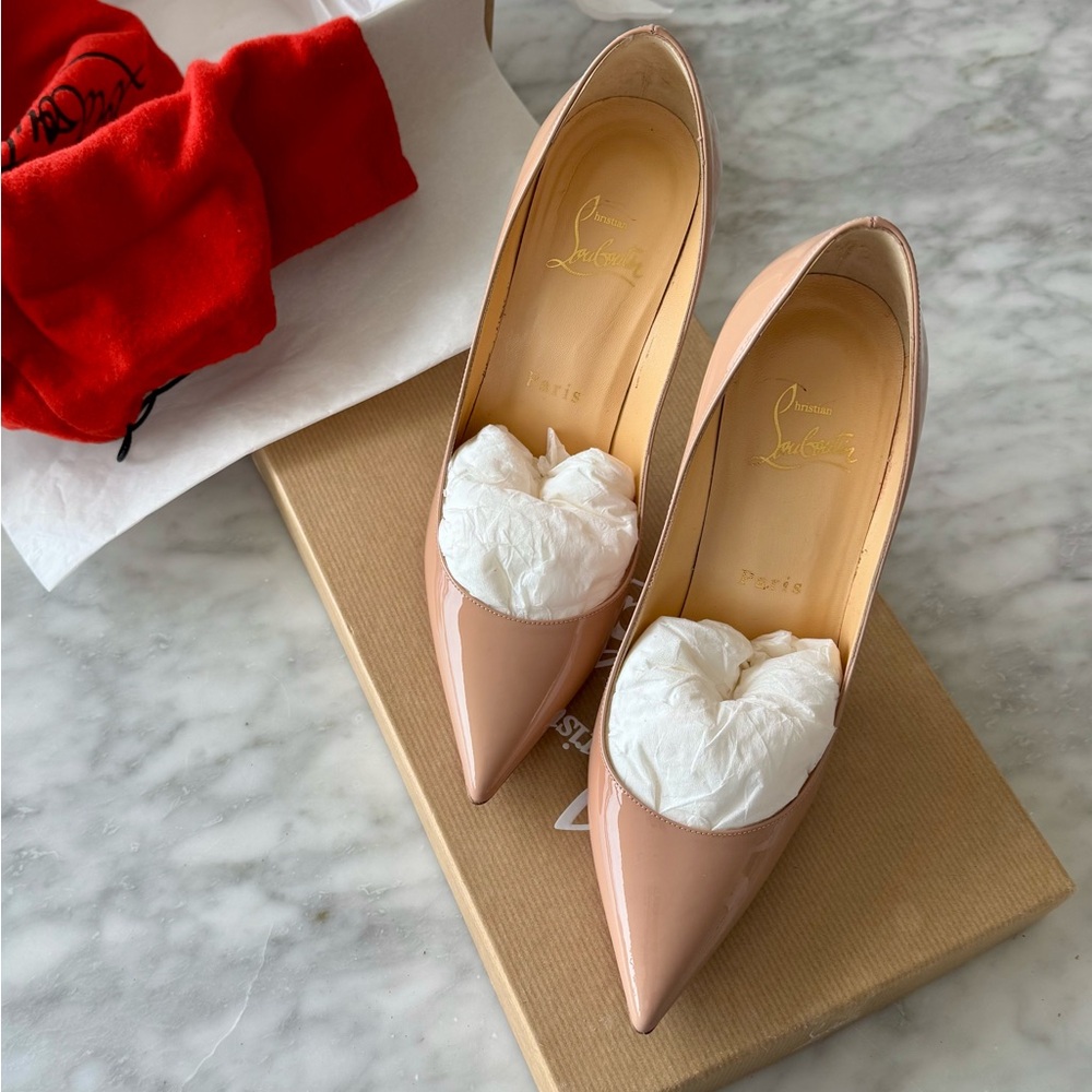 Christian Louboutin Decollete 554 100 Nude Patent